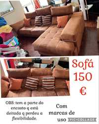 O sofá 100€.        Andador chicco 15€    Cavalo chicco 30€