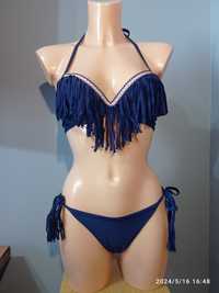 Bikini 8 S 36 wiązany kostium strój kąpielowy boho frędzle lato plaża