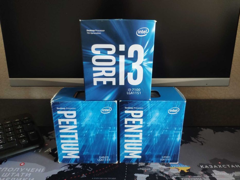 Процесори s1151 Intel Core i3-7100 box / Intel Pentium Gold G4620 box