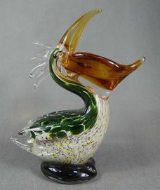 Figura PELIKAN ptak szkło MURANO figurka 24 cm