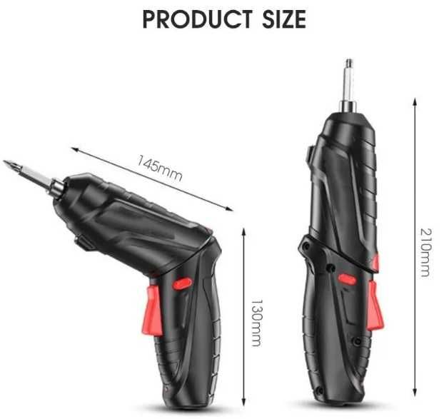 Nowa Wkrętarka Śrubokręt 3.6V ładowanie USB 1800 mAh Bateria litowa