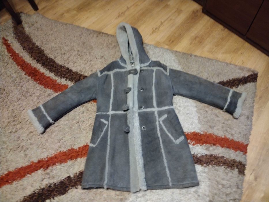 naturalny kozuch damski rozm. 36