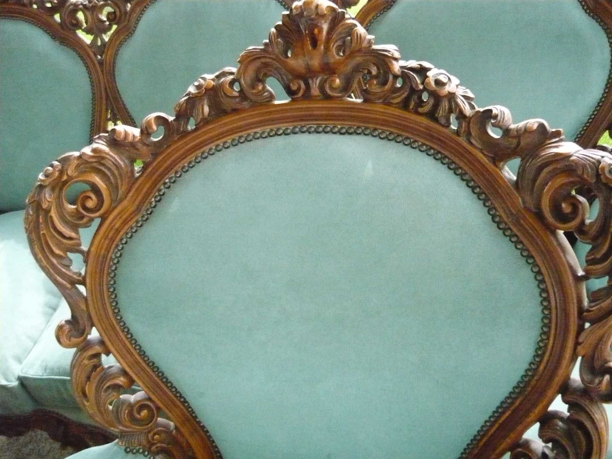 barokowy wypoczynek sofa i dwa fotele