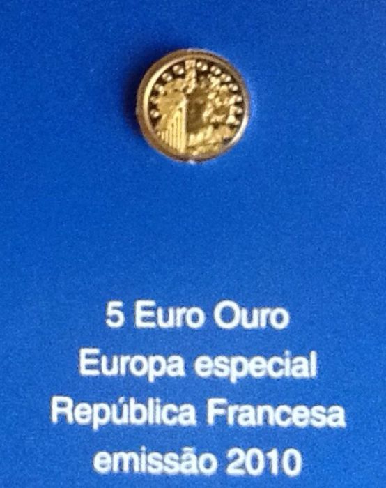 Moeda de ouro mais pequena do mundo €5