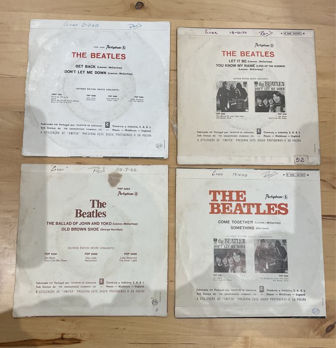 The Beatles - 4 singles vinil 45rpm