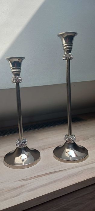 Komplet lamp kryształki , zegar, świeczniki