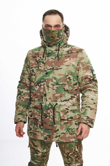 Військова форма зимова тепла мультикам парка та штани з наколінниками