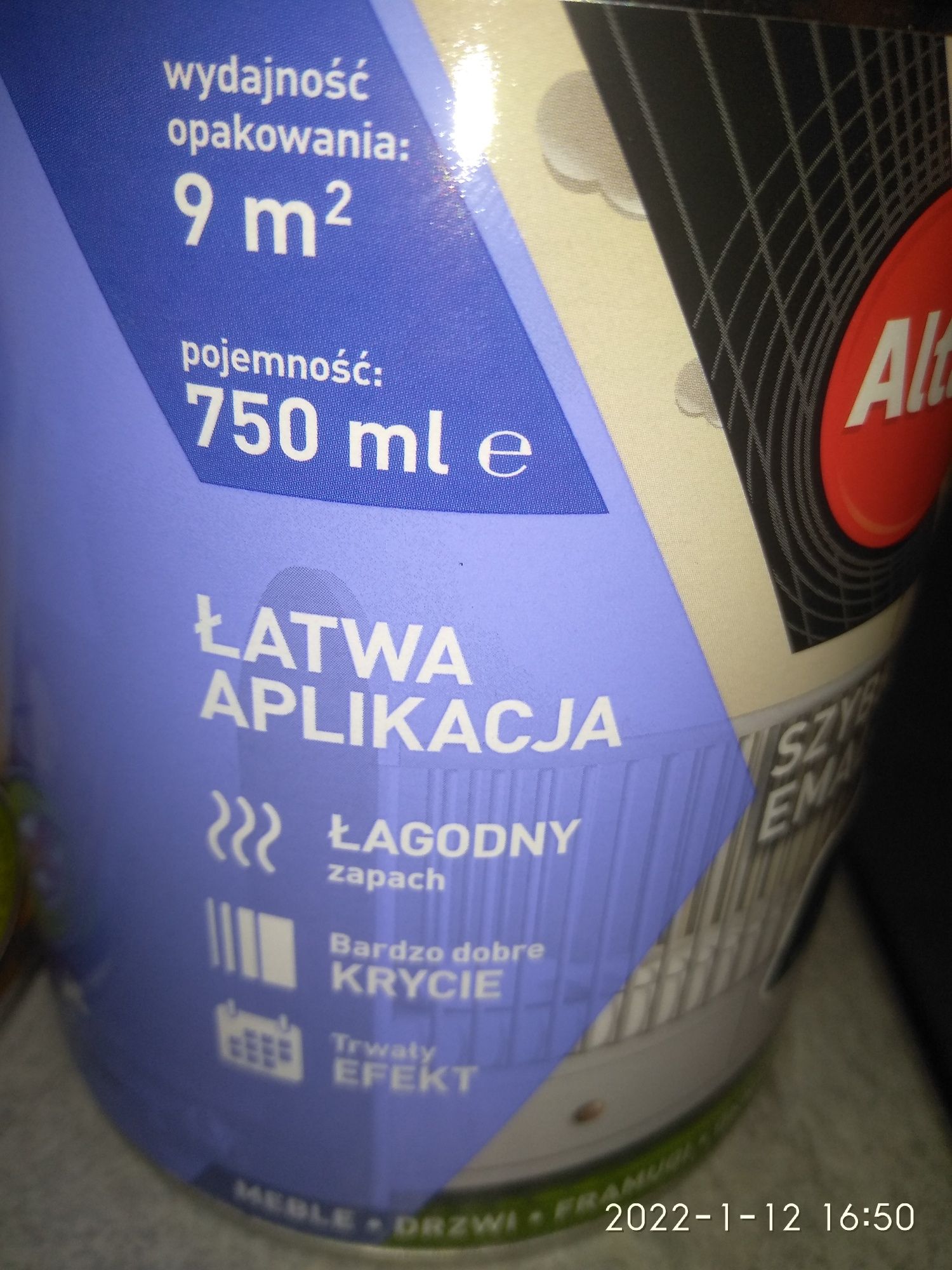 Altax Emalia Szybkoschnąca Antracyt  0,75L