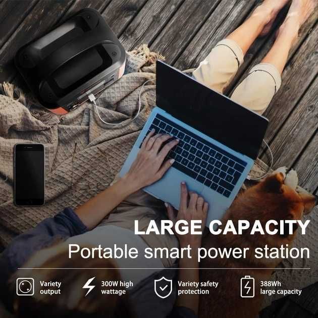 Зарядна станція Powerbank з розеткою YOSE POWER Y0001 3,5 кг Чорний