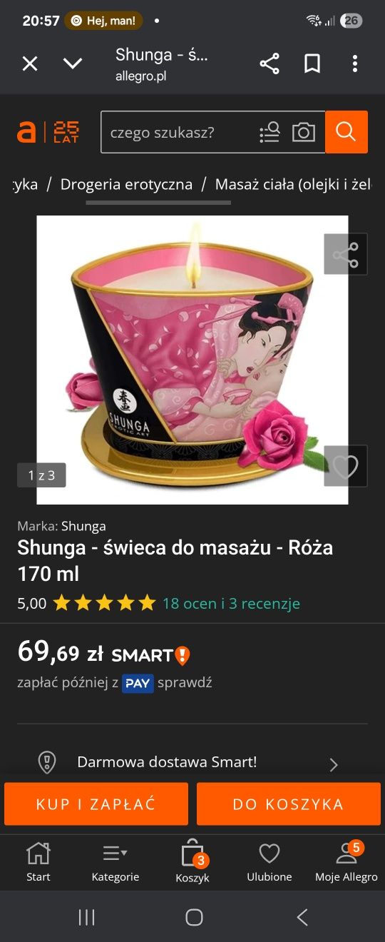 Nowa świeczka do masazu