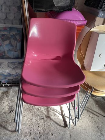 Krzesło ikea różowe 3 sztuki