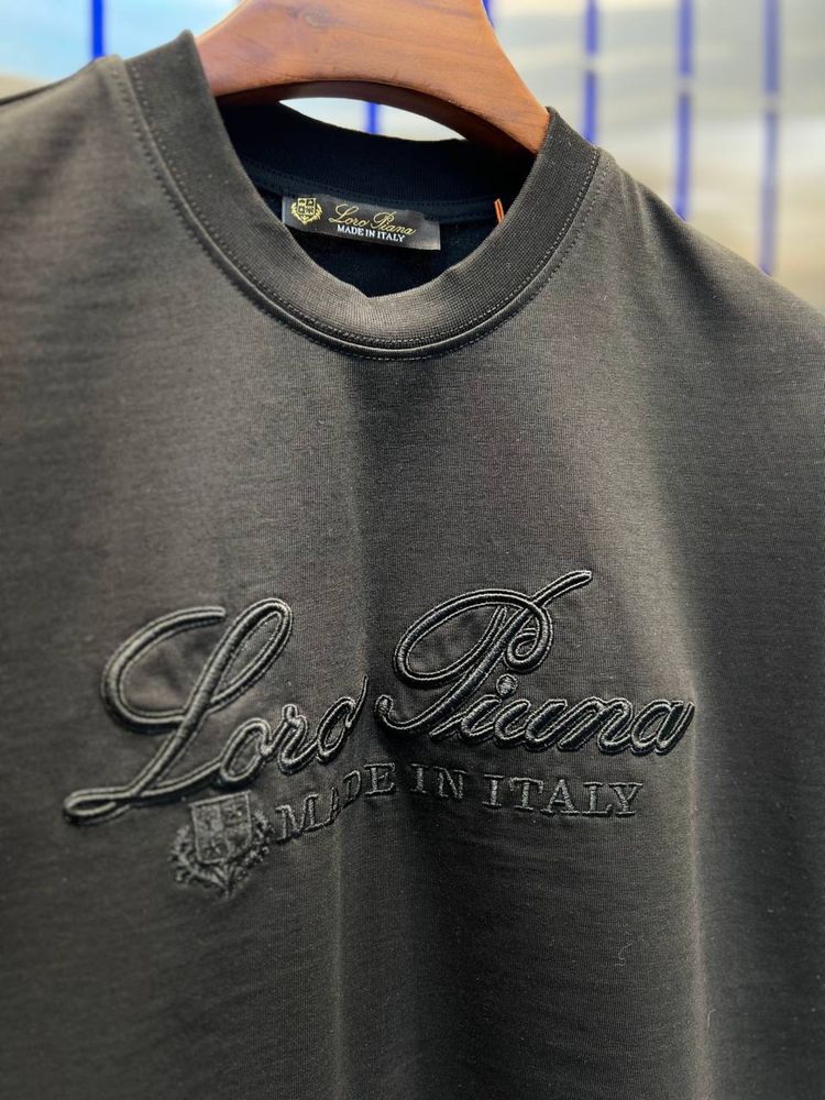 Loro Piana футболка мужская оверсайз унисекс оригинал черная белая