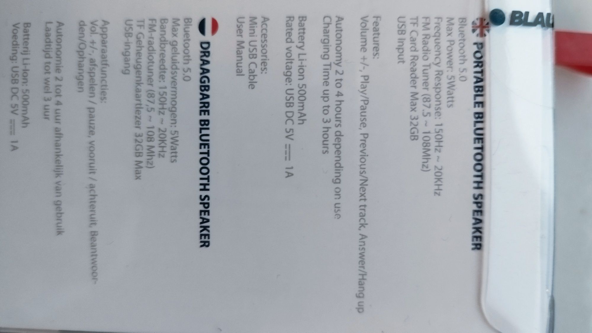 Głośnik bezprzewodowy Blaupunkt bluetooth