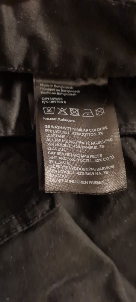 Spodnie bojówki czarne H&M rozmiar XS
