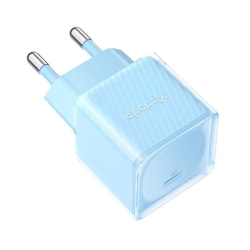 Ładowarka sieciowa McDodo USB-C 20W GaN PD QC niebieska