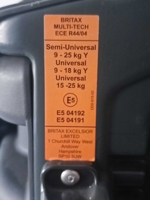 Cadeira Auto - Britax Romer Multi-Tech (Cadeira 1 / 2)