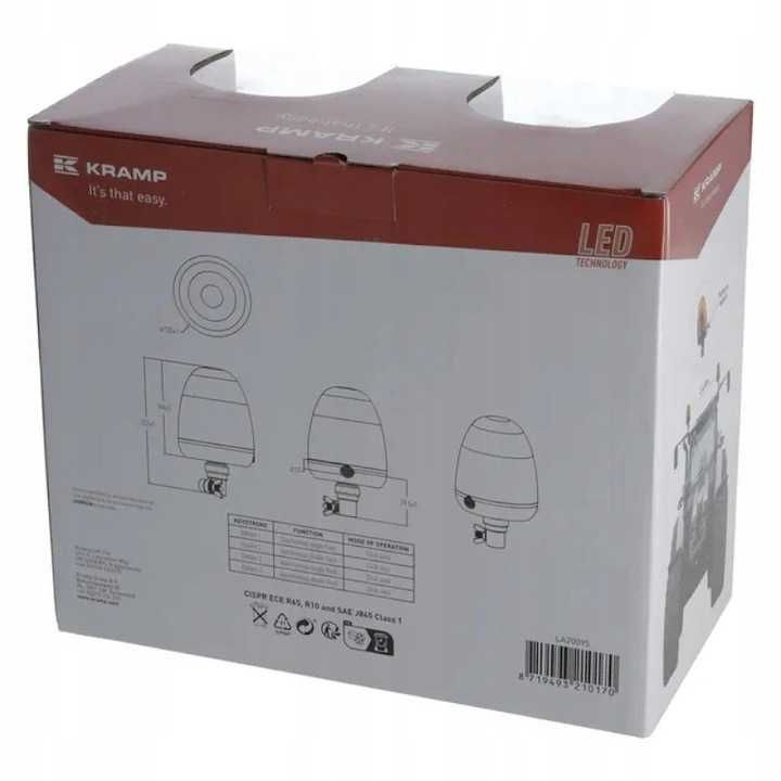 Zestaw lamp błyskowych LED z funkcją synchronizacji  12-24V na uchwyt