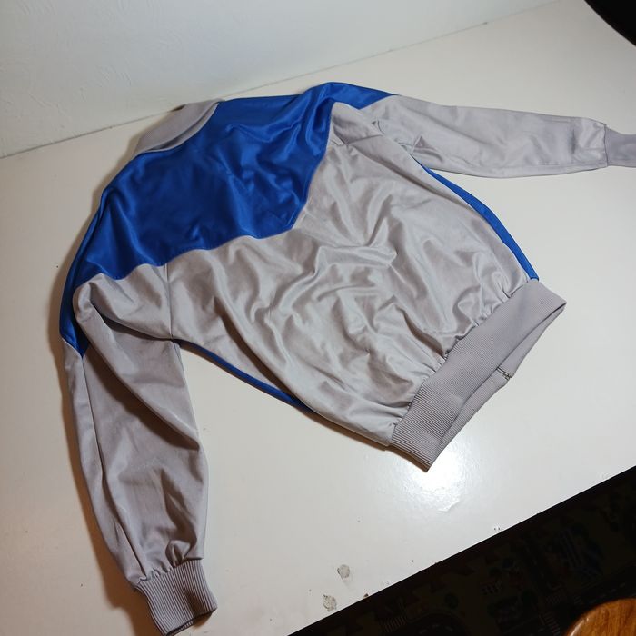 Vintage Puma kurtka bomberka bluza niebiesko szara M