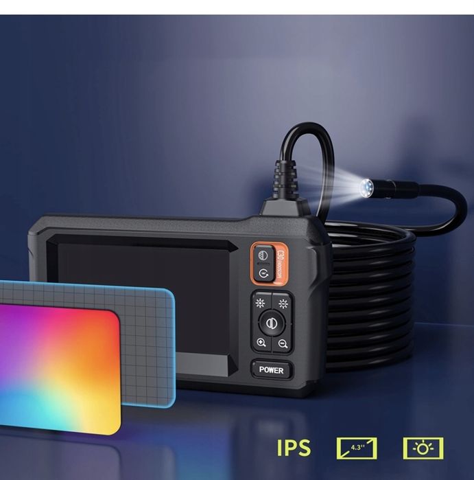 Kamera inspekcyjna endoskop Inskam 2x FullHD Z EKRANEM 4.3" LCD,