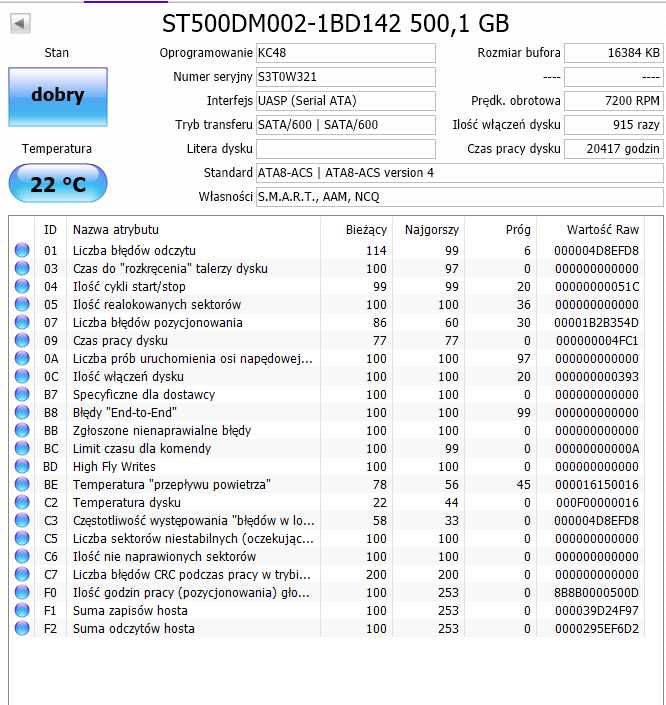 Dysk 3,5cala 500GB Segate