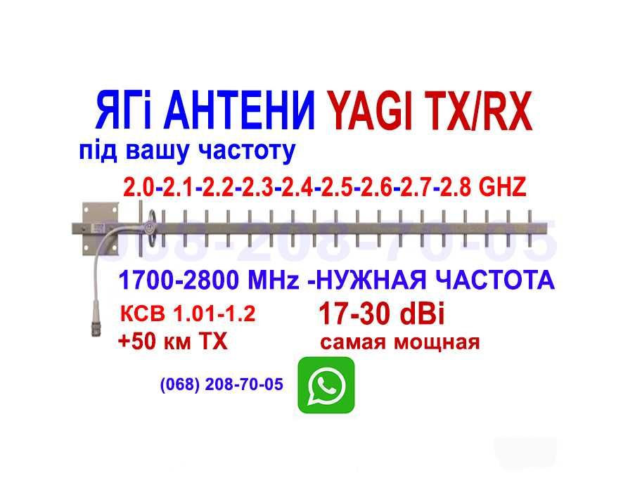 Антенна Яги TX 2.1 2.2 2.3 2.4 2.6GHz 2100 2200 2300 2400 2500 2600MHz
