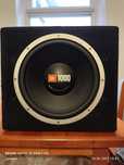 Subwoofer JBL + wzmacniacz + okablowanie