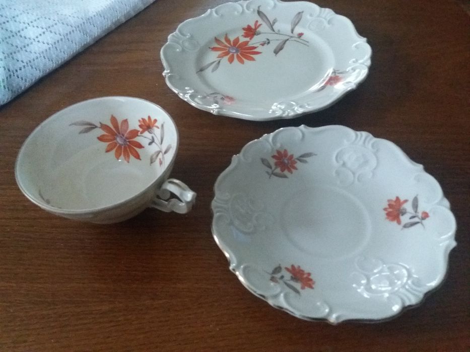 Antyk , stara porcelana Tiefenfurt Parowa - dzbanek,cukiernica-Rarytas