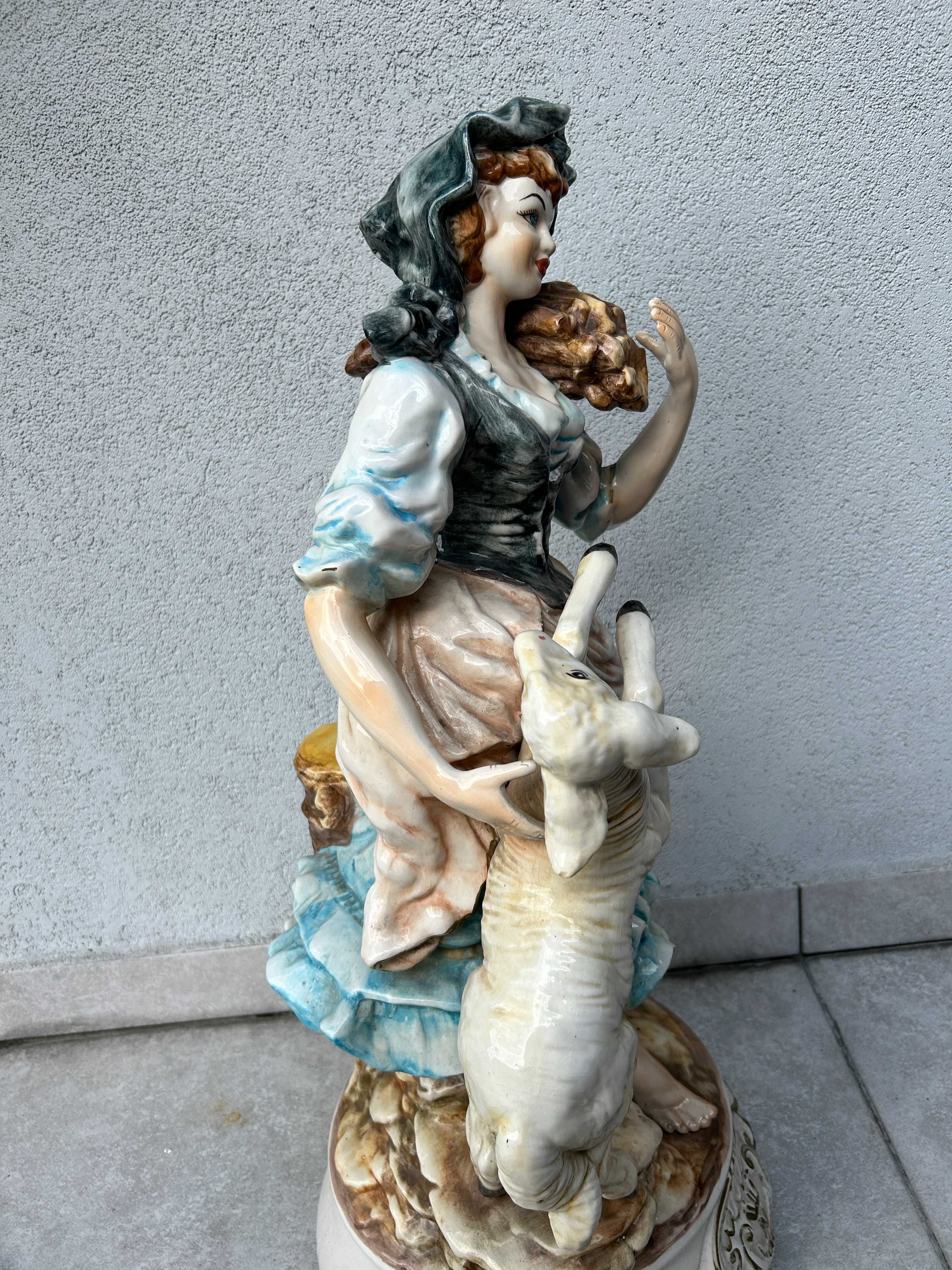 CapoDimonte Capo de Monte 2szt - duże podstawy lamp lata 60-70