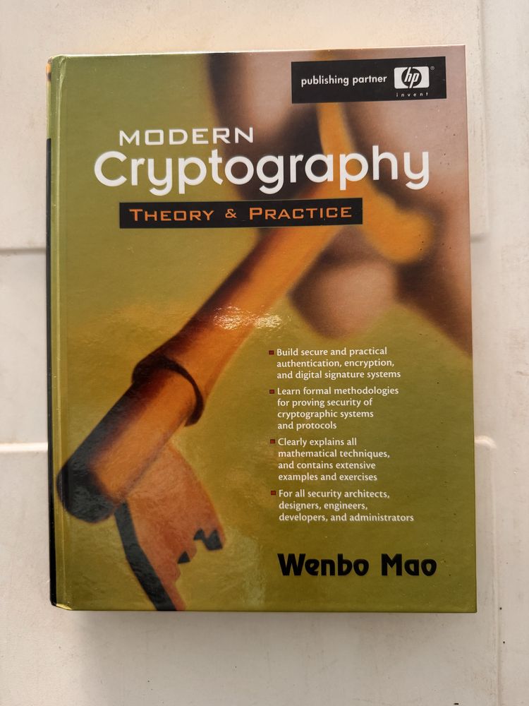Livro “Modern Cryptography - Theory and Practice”
