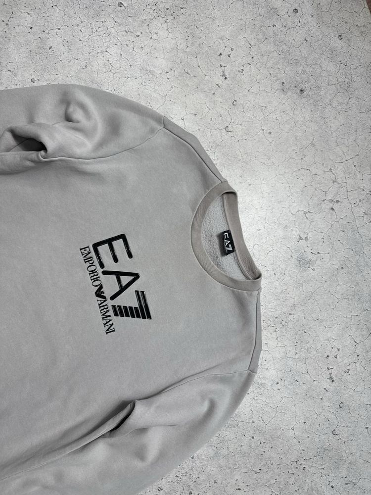 Мужская Кофта Свитшот EA7 Emporio Armani С Большим Лого Ориг S-M