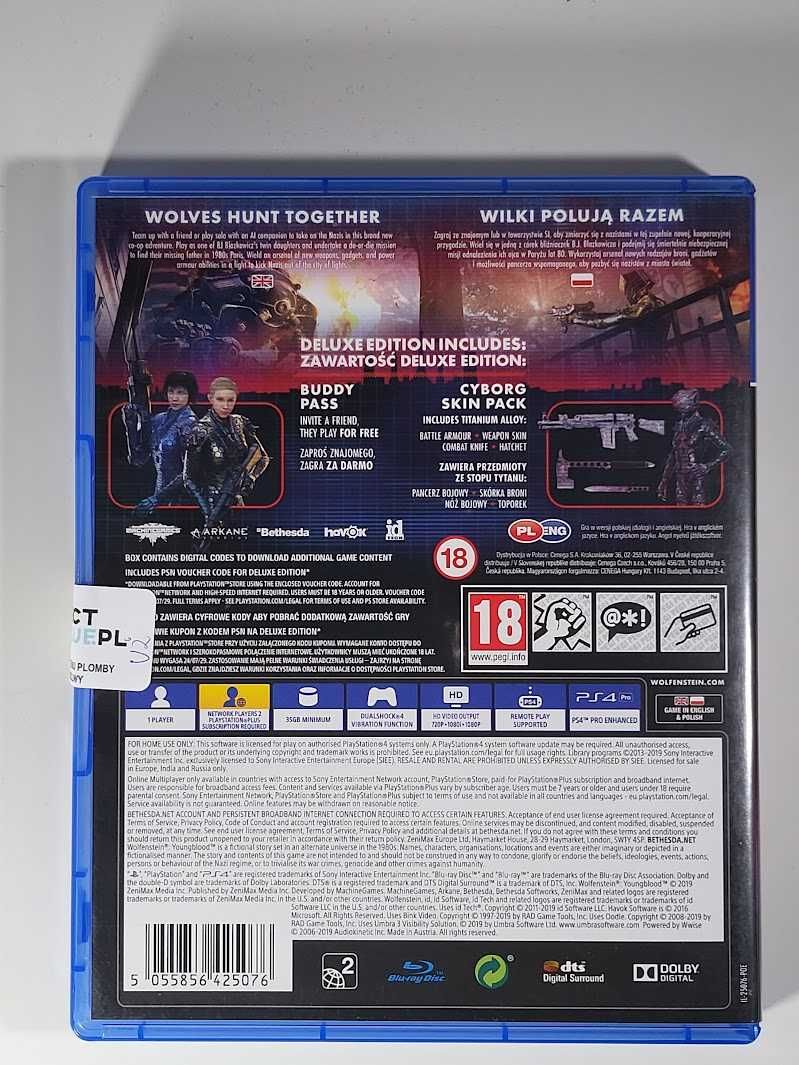Wolfenstein Youngblood / Gra PS4 / Metro Służew / Skup - Sprzedaż gier