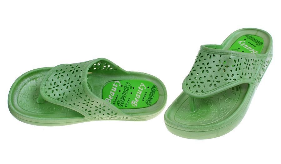 Rozmiar: 37 Klapki Japonki Meliski Buty Zielone 5691