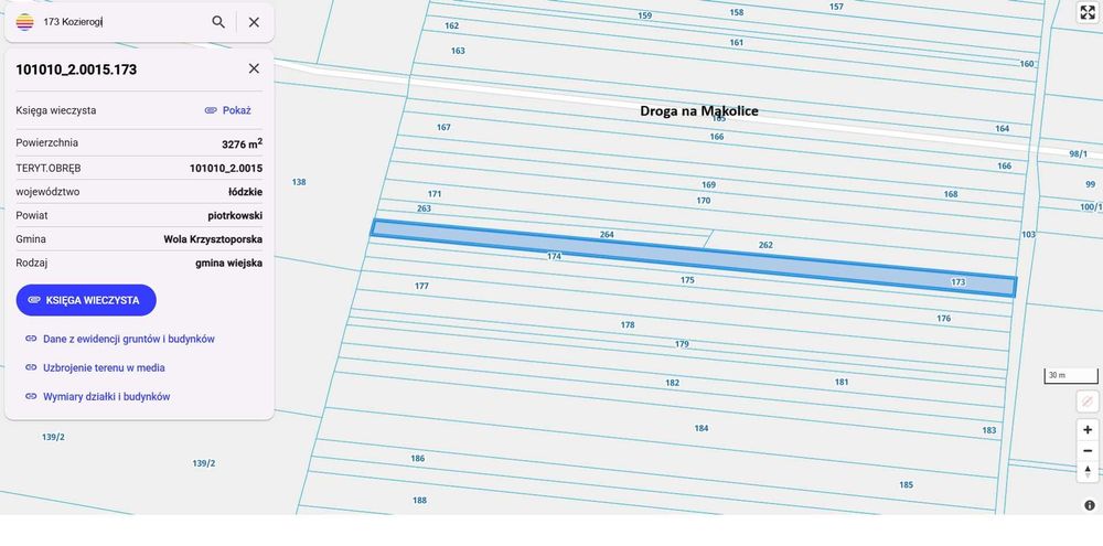 Na sprzedaż działka rolna w Kozierogach 0,37 ha