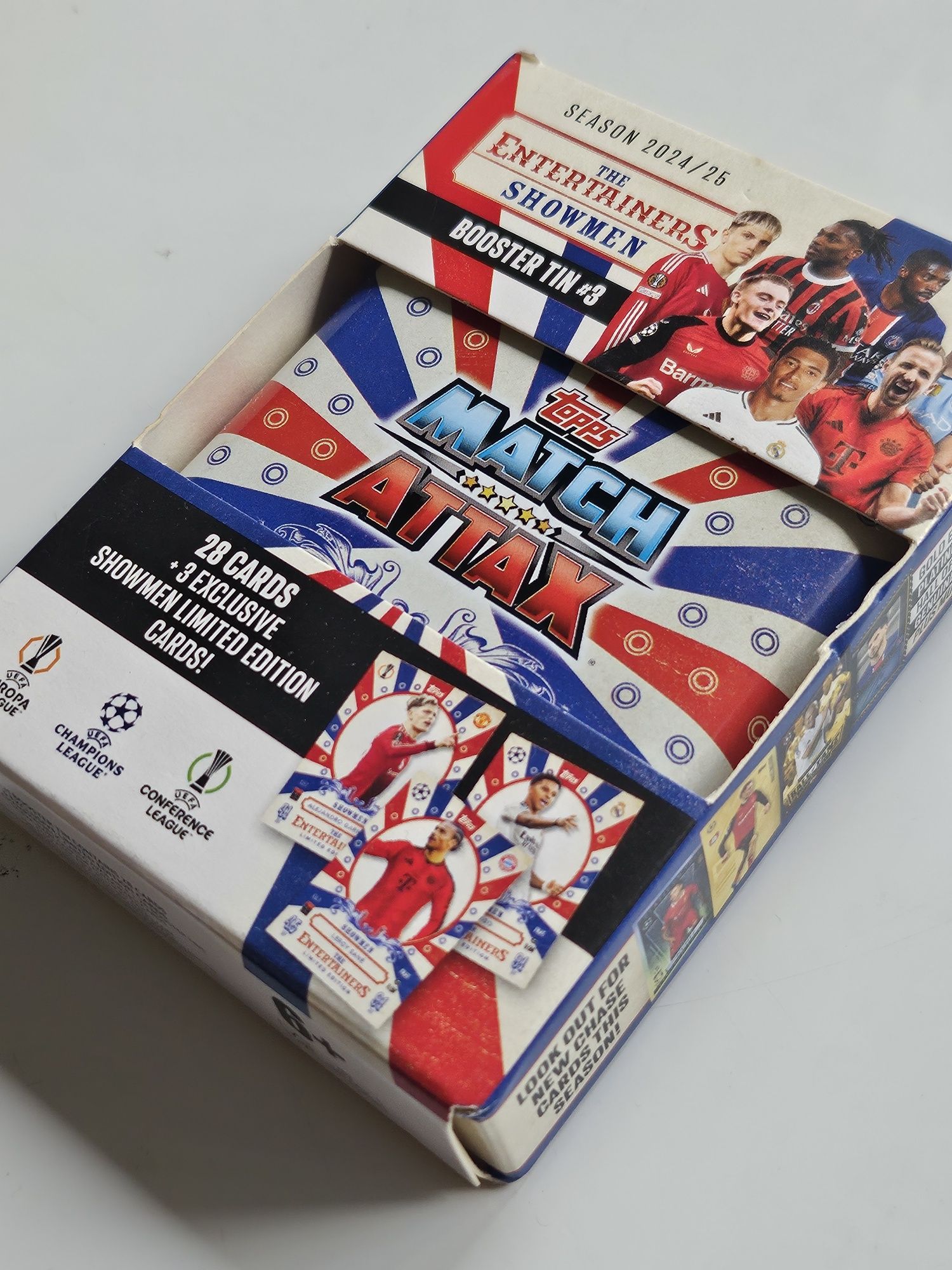 Mini Puszka Topps Match Attax 2024/25 "The Entertainers Showmen" karty