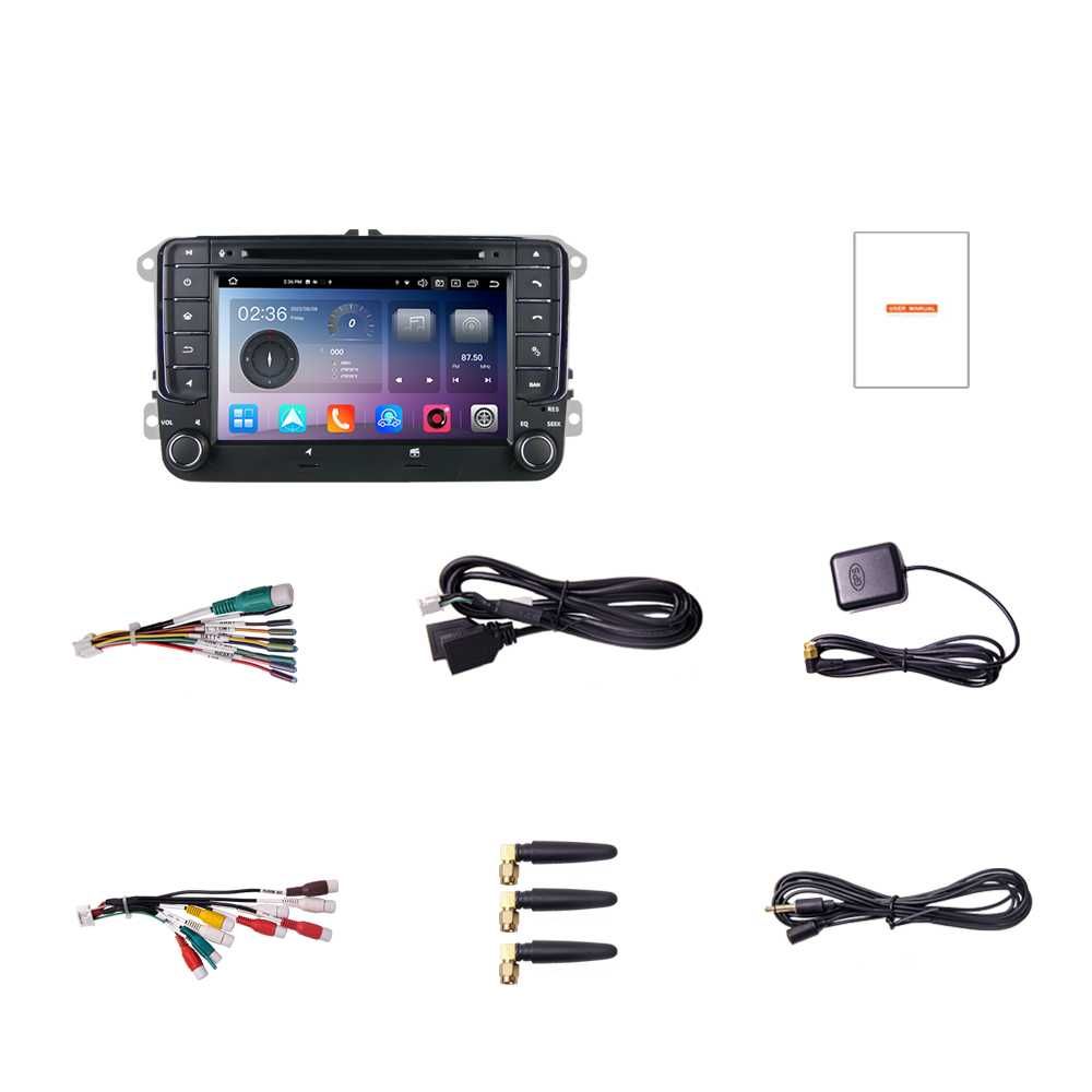 Radio FM RDS DAB+ Android CarPlay WiFi CD DVD GPS SD USB VW Seat Skoda