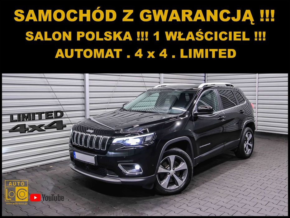 Jeep Cherokee AUTOMAT + 4x4 + Salon POLSKA + SERWIS + 1 wŁ. + PO LIFCIE !!