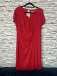 Czerwona elegancka sukienka plus size 48 Bellezza