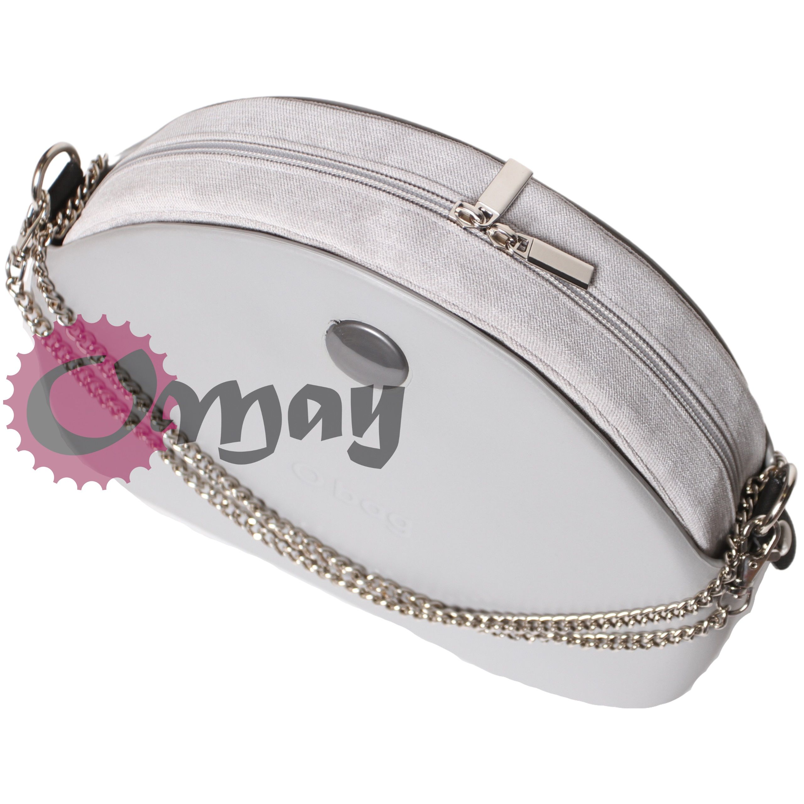 organizer OBAG MOON LIGHT welur szary grigio wkład 2 kieszenie OMAY