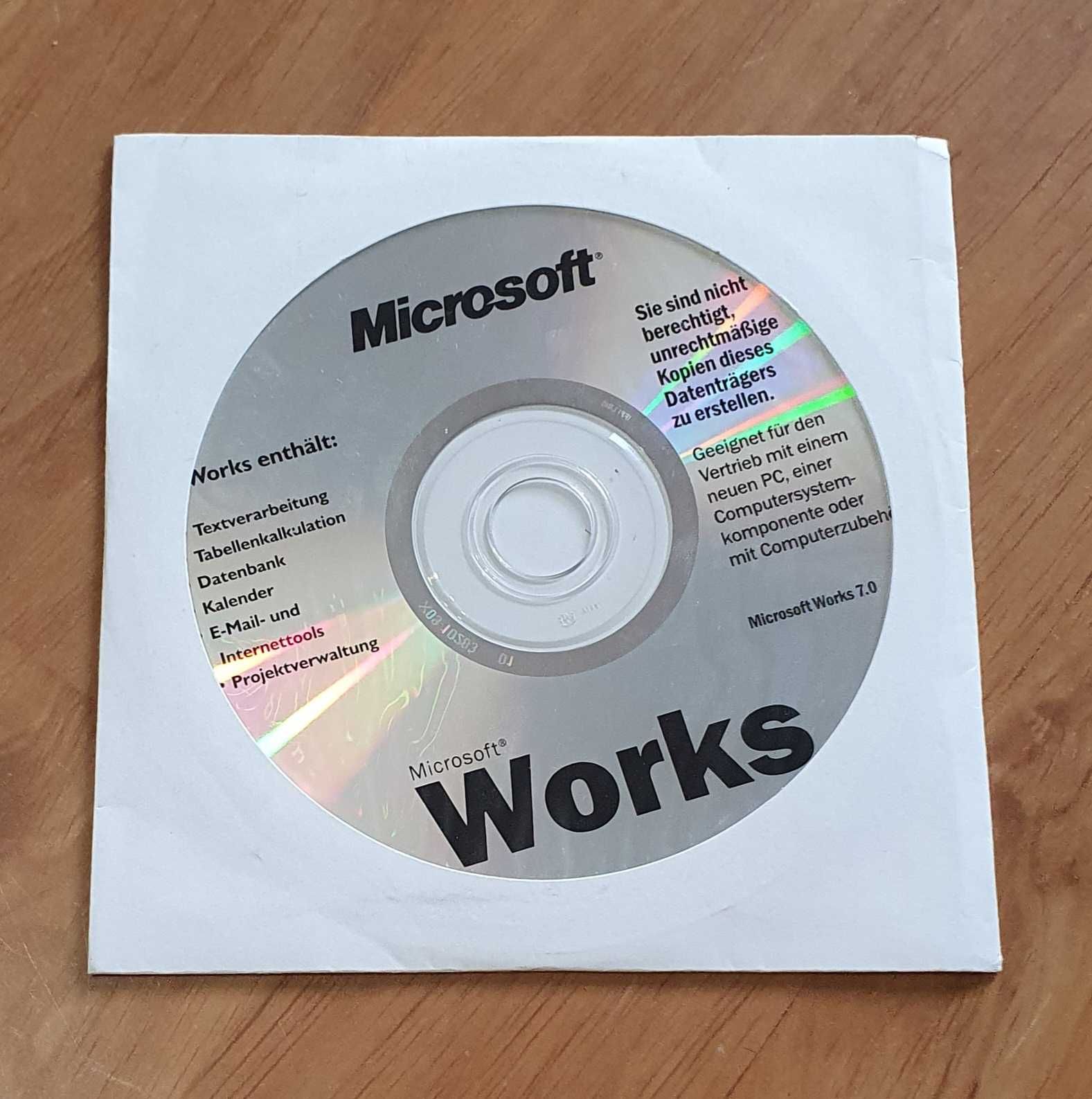 Microsoft Works 7.0, płyta + klucz