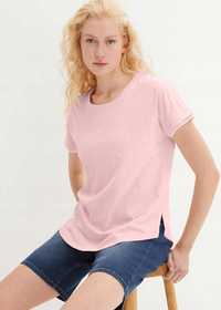 B.P.C t-shirt różowy z koronką przy rękawach ^36/38