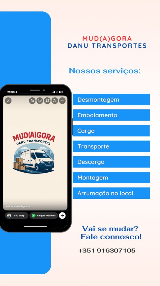 Transportes/Mudanças e Aluguer de Carrinha com Motorista