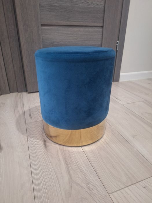 Pufa puf velvet granatowy złoty