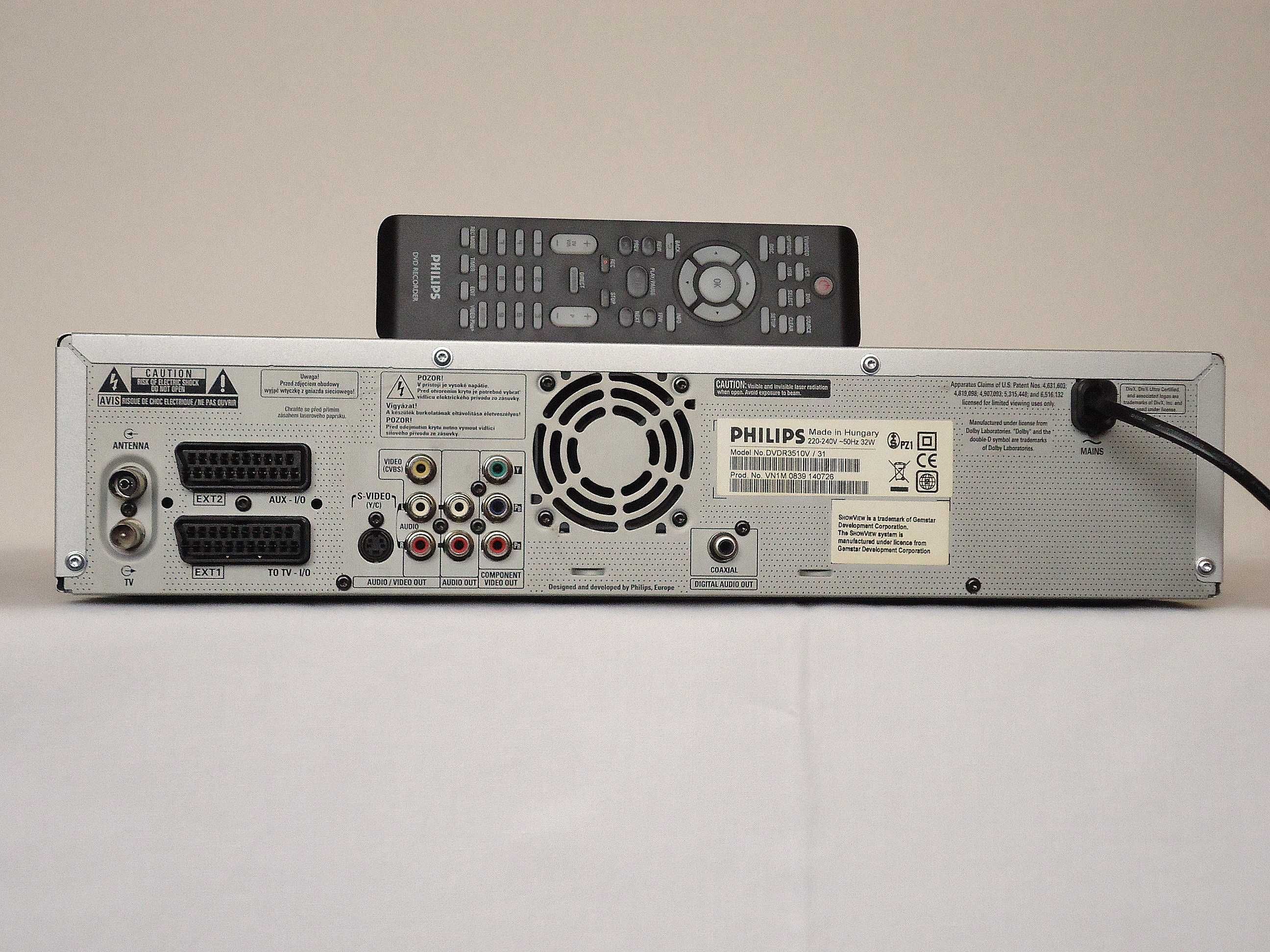 PHILIPS Nagrywarka DVD-VCR Combo USB MenuPL ~ Przegraj VHS na DVD