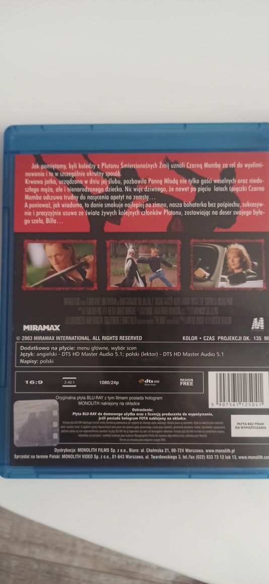 Kill bill blu ray polskie wydanie.