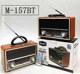 Przenośne radio z akumulatorem retro Bluetooth M-157BT MEIER USB pilot