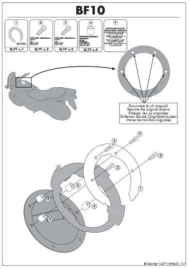 BF10 SUZUKI mocowanie tanklock tankbag toreb NOWE