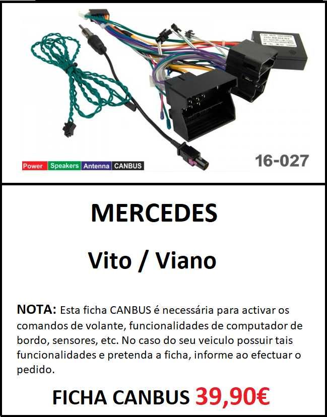 (NOVO) Rádio 2DIN • MERCEDES • Vito Viano (2003 a 2022) Android 4+32GB
