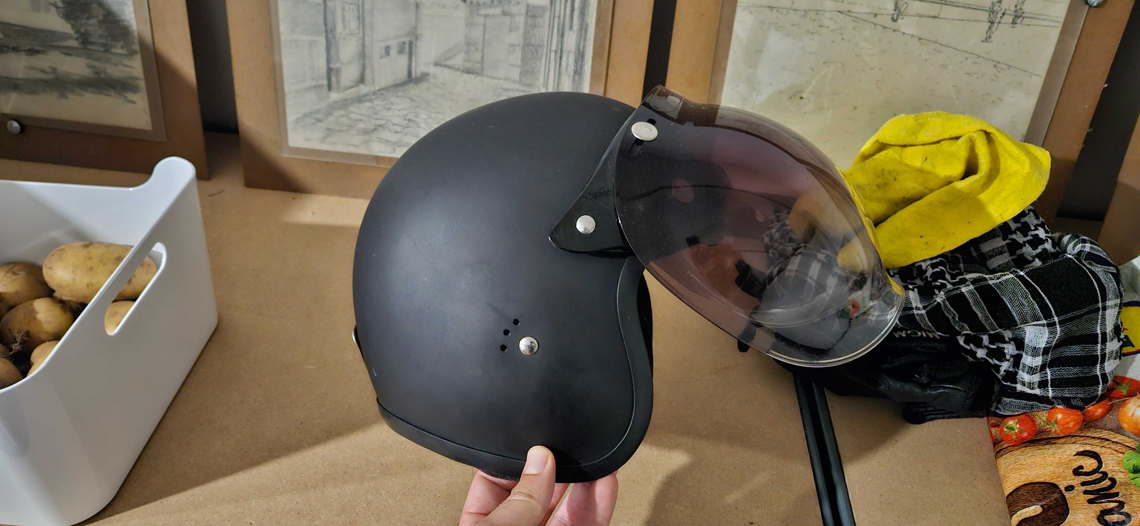 Capacete Bandit com viseira, tananho L