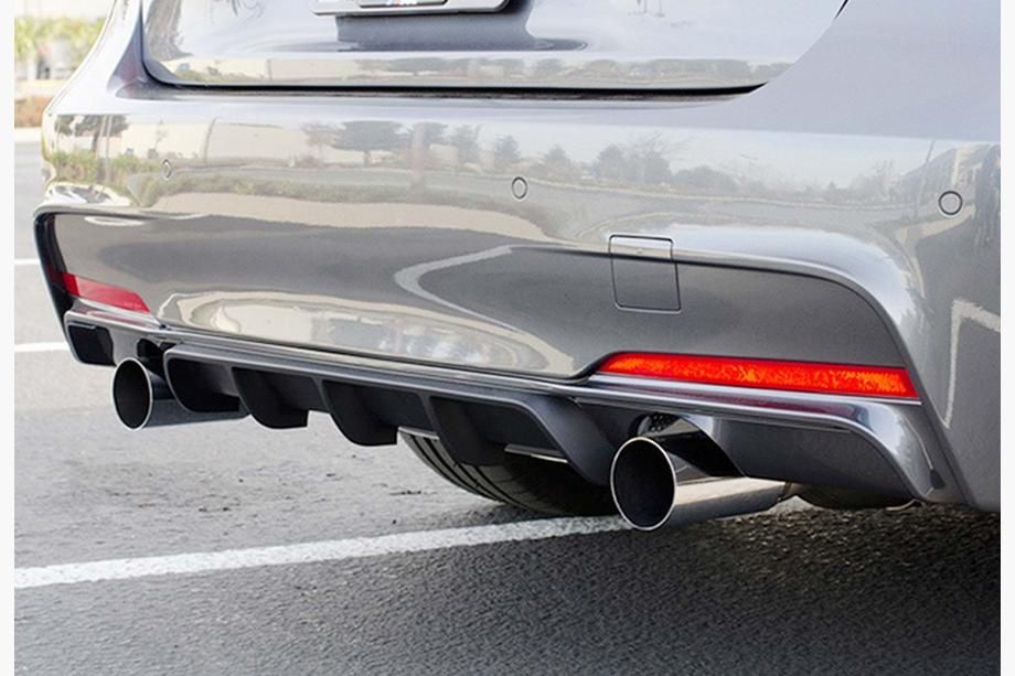 Дифузор Губа M-Performance бампера BMW F30 F31 F34 дві вихлопні труби