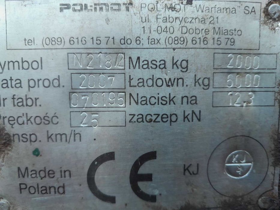 Sprzedam rozrzutnik obornika 6 ton na tandemnie